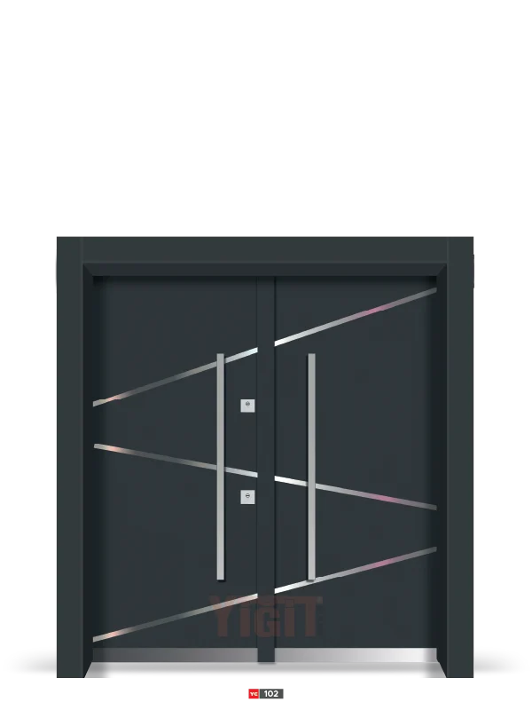 Çift Kapı Diagonal Çizgili Kompozit Modeli YC 102